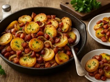 Bratkartoffeln mit Speck und Zwiebeln: Ein herzhaftes Gericht der deutschen Küche