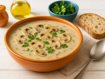 Champignonsuppe nach DDR-Rezept: Eine cremige, aromatische Suppe