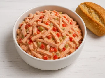 Budapester Salat nach DDR-Rezept: Pikant, cremig, typisch ostdeutsch