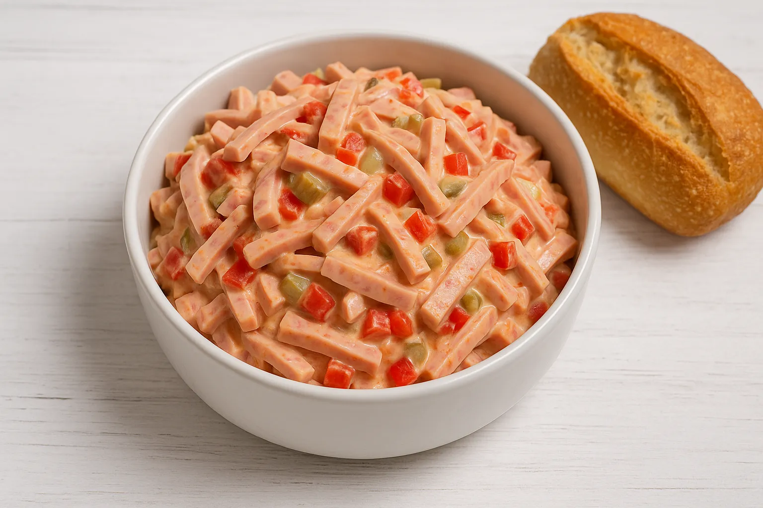 Budapester Salat nach DDR-Rezept: Pikant, cremig, typisch ostdeutsch